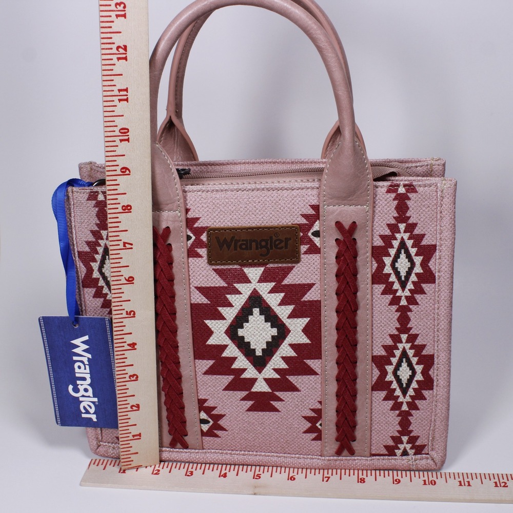 Wrangler Southwestern Pattern Mini Tote Crossbody Brand New With Tags Pink - Picture 7 of 7